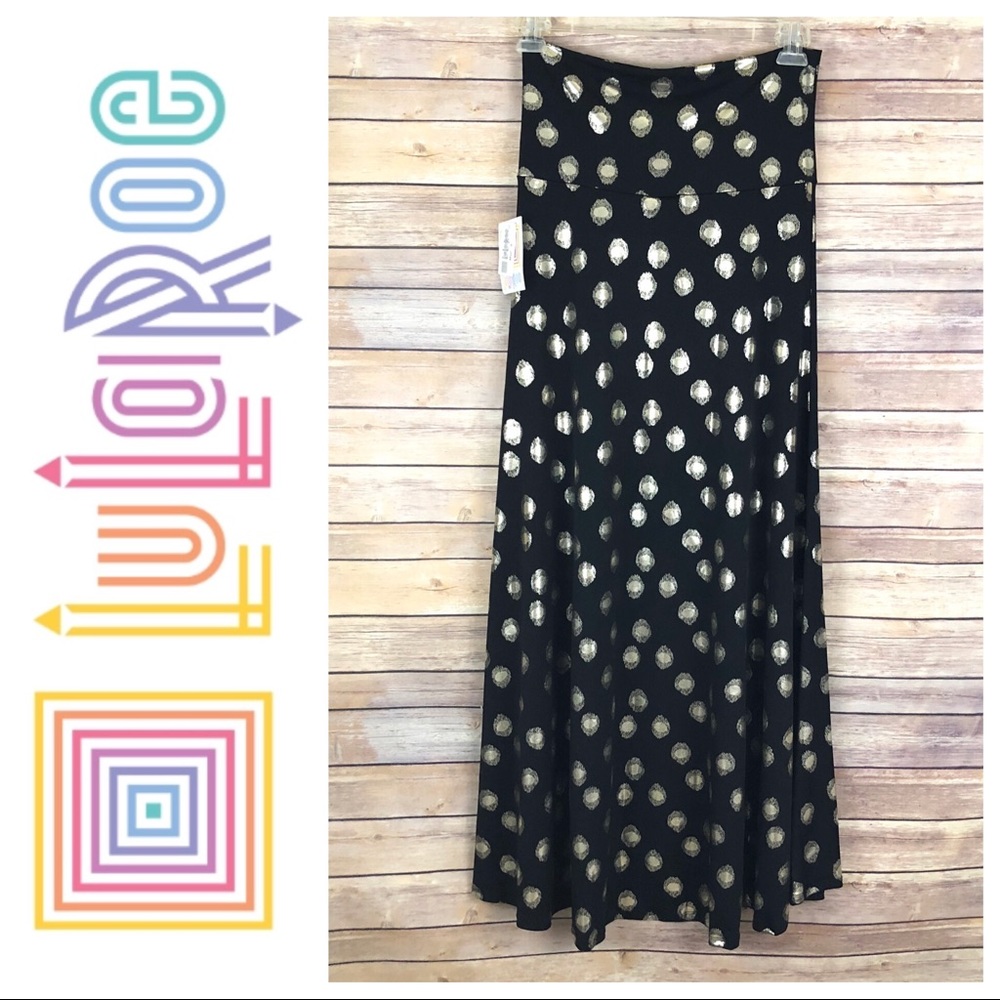 LuLaRoe Elegant Collection Metallic Maxi Skirt